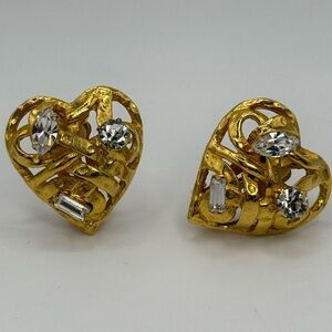 Rare vintage Graziano heart earrings